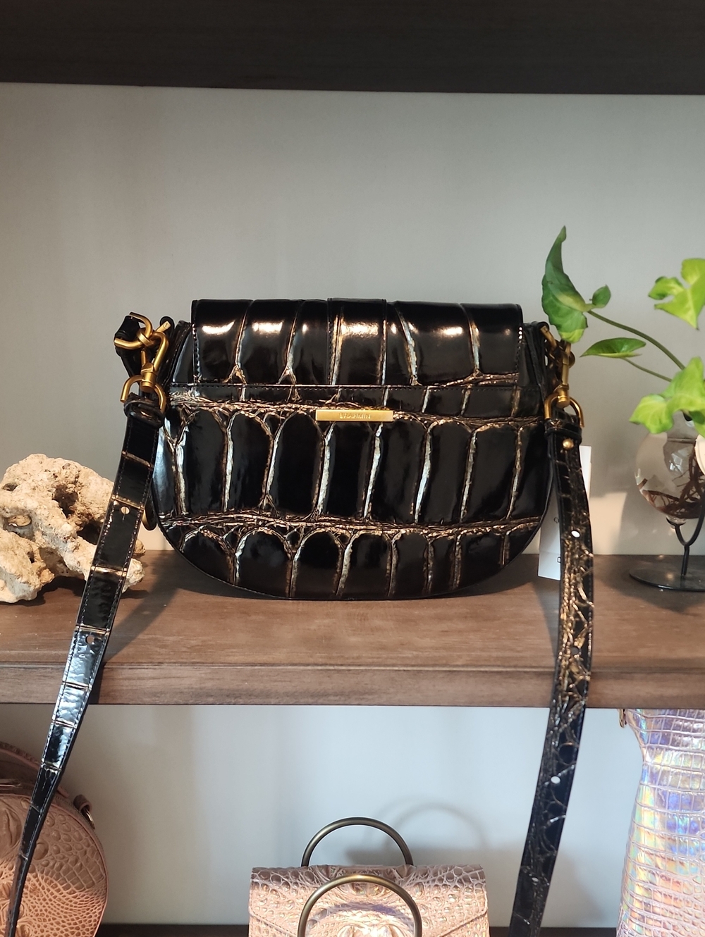 Brahmin Cynthia Black Nerina Shoulder Bag